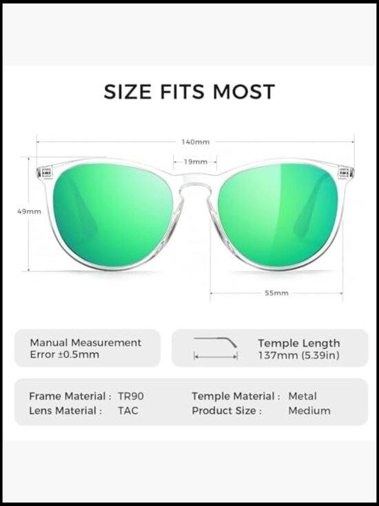 Premium Vintage Round Polarized Sunglasses with UV400 Protection